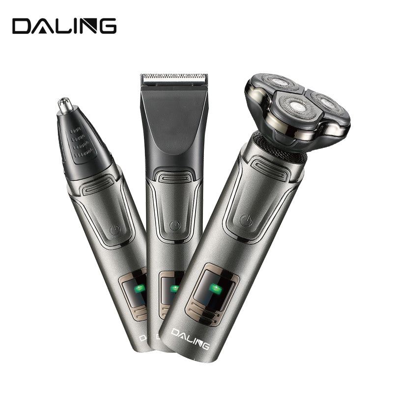 DALING DL-9207 NEW 3 IN 1 Rechargeable Electric Shaving Machine Men's Beard Razor Versatile Washable Trimmer Shaver