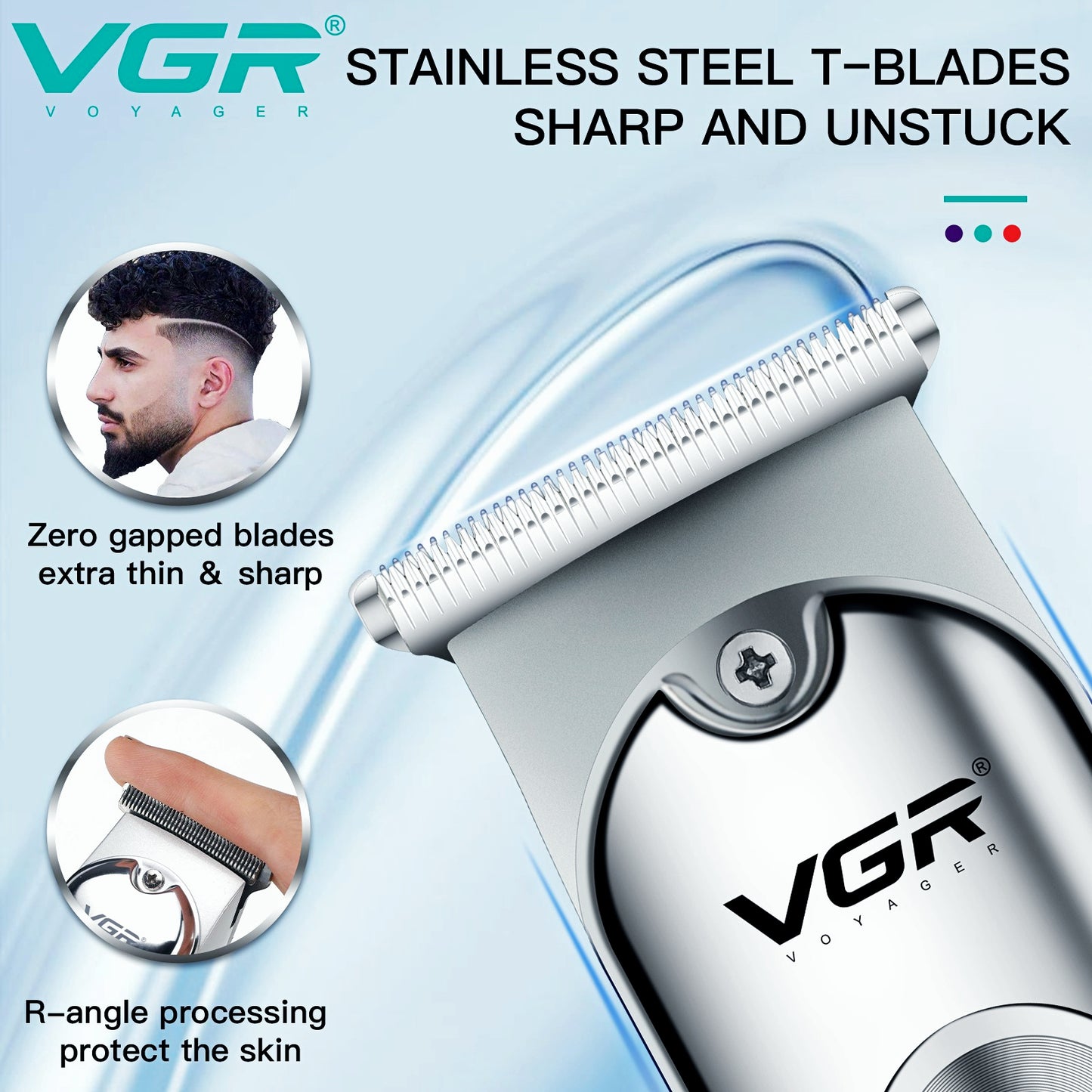 VGR Hair Cutting Machine Electric Hair Clipper Professional Haircut Machine Mini Barber Rechargeable Hair Trimmer for Men V-071