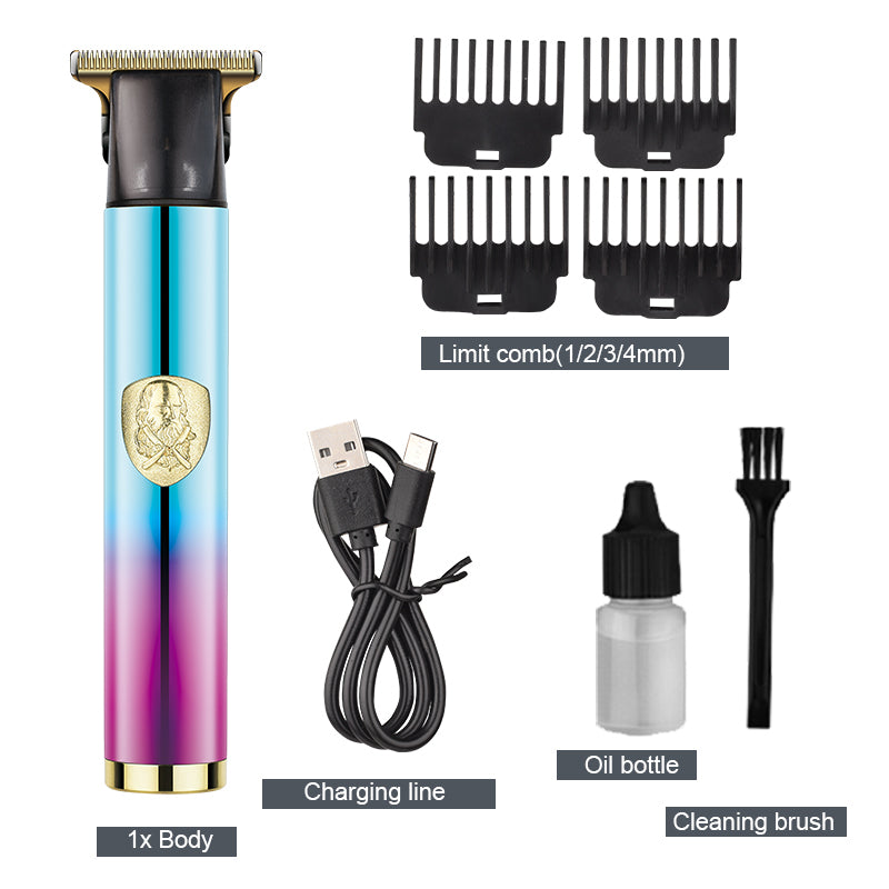DALING DL-1563 Professional Electric USB Rechargeable Hair clipper Portable Grooming Cordless Close Cutting T-Blade Trimmer