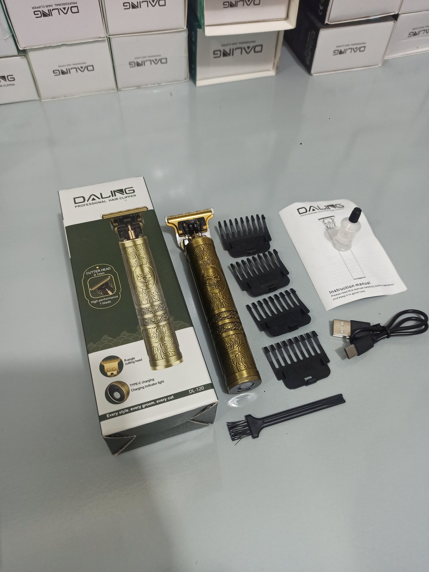 DALING DL-120 , DL-121 , DL-122 , DL-123 T9 HAIR TRIMMER METAL BODY
