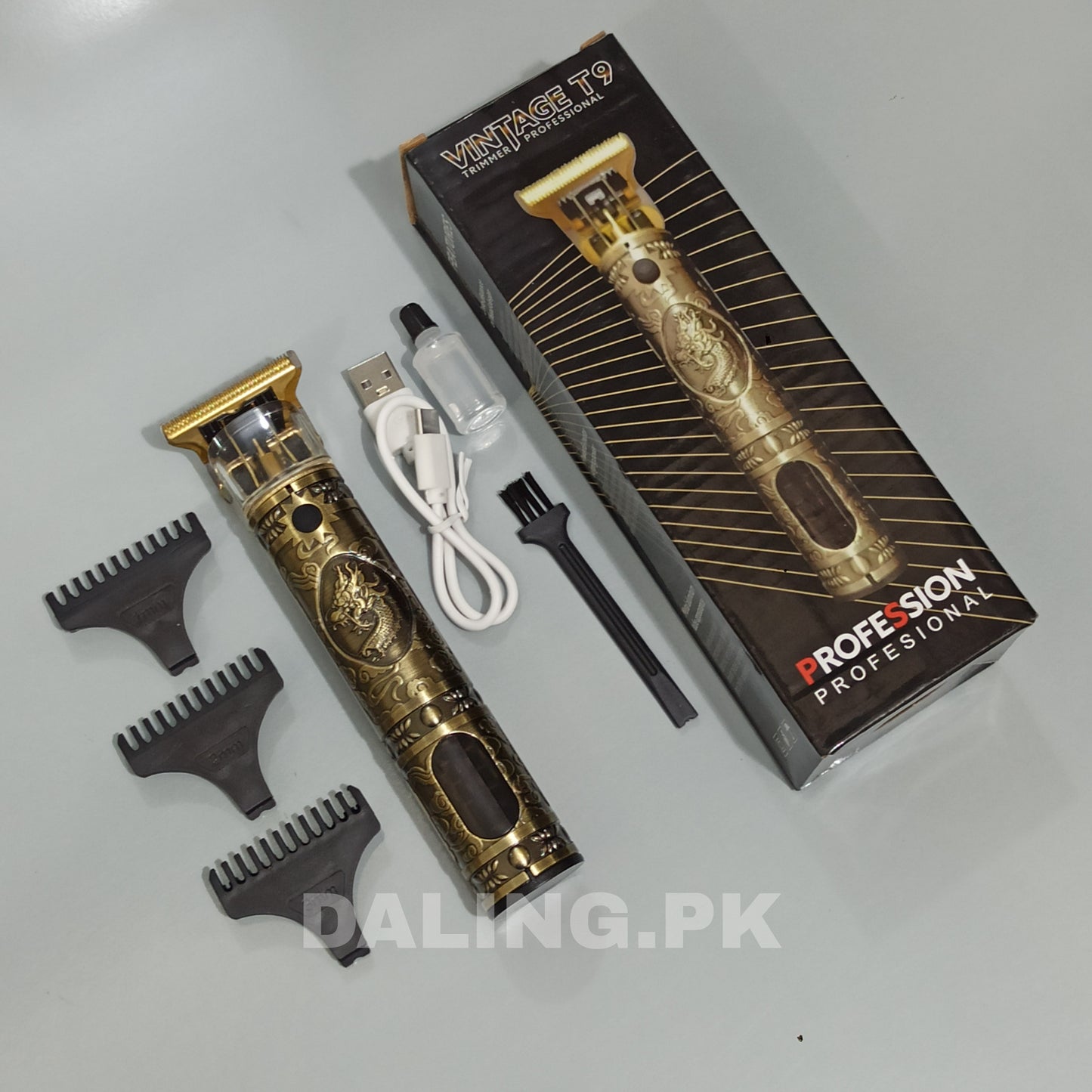 VINTAGE T9 DRAGON SINGLE LCD HAIR TRIMMER POWER DISPLAY