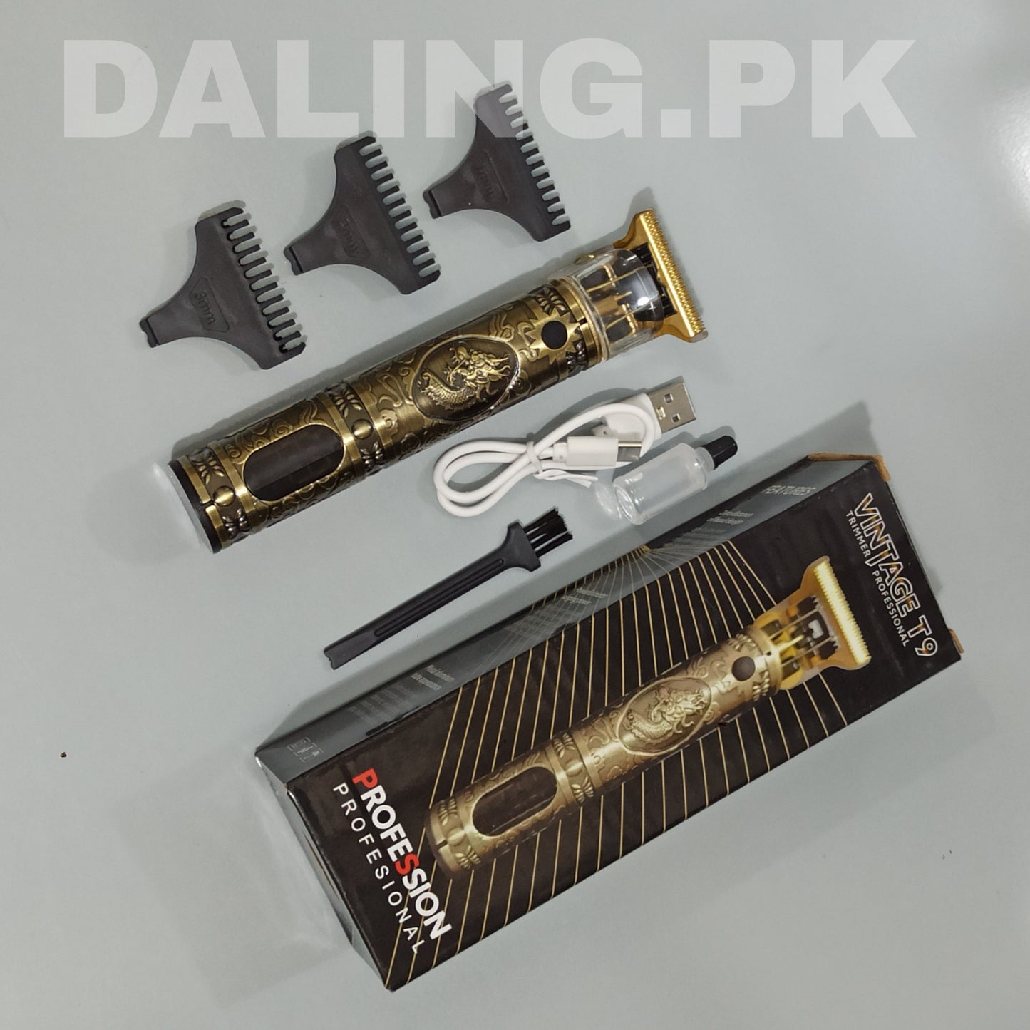 VINTAGE T9 DRAGON SINGLE LCD HAIR TRIMMER POWER DISPLAY