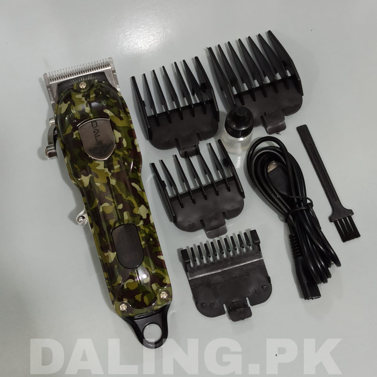 DALING DL-1635 ARMY CAMO Electric Hair Clipper Rechargeable Shaver Beard trimmer Professional Hair Trimmer Cordless Oil head Men Hair Cutting Machine Beard razor