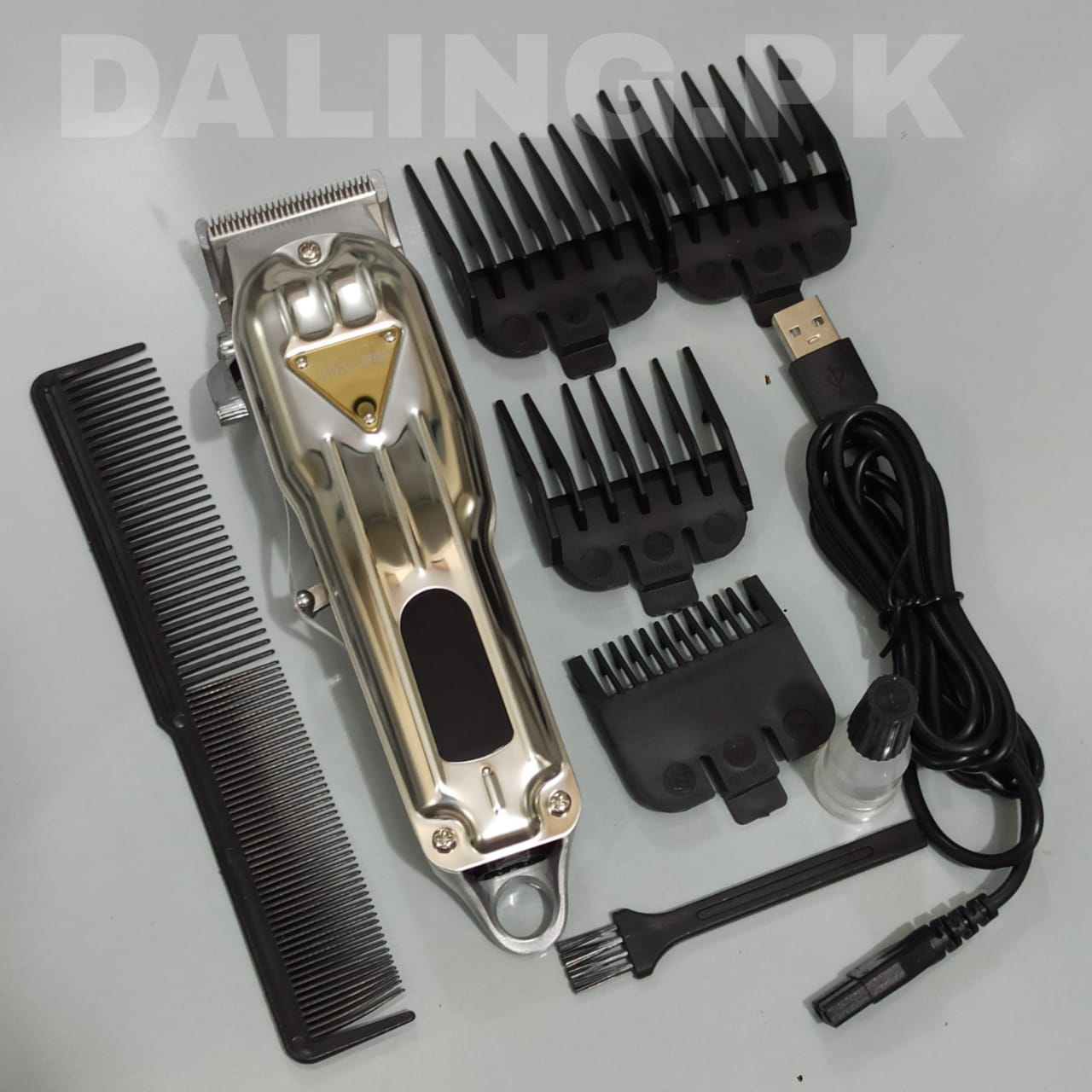 DALING DL-1661 METAL BODYElectric Hair Clipper Rechargeable Shaver Beard trimmer Professional Hair Trimmer Cordless Oil head Men Hair Cutting Machine Beard razor