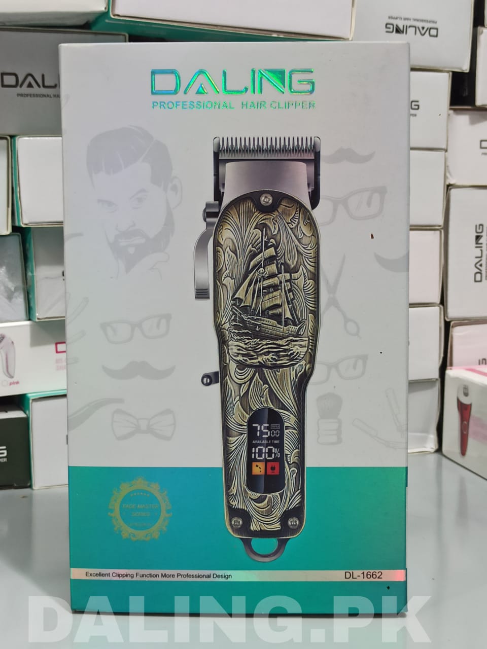 DALING DL-1661 METAL BODYElectric Hair Clipper Rechargeable Shaver Beard trimmer Professional Hair Trimmer Cordless Oil head Men Hair Cutting Machine Beard razor