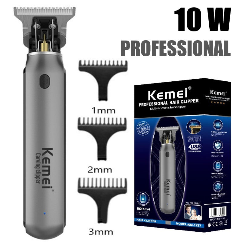 Kemei Zero blade Hair Trimmer Professional Beard Trimmer For Men Electric  Clipper Rechargeable Hair Cutting Machine Barber Shop