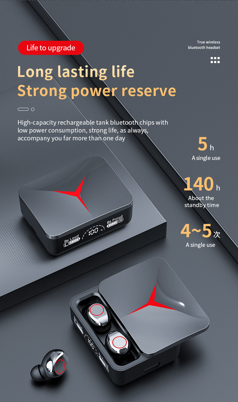 TWS M90 Earphone Bluetooth Wireless Headphones Sport Earbuds Gaming Headset Bluetooth 5.2 Touch Control for Iphone Xiaomi Phones