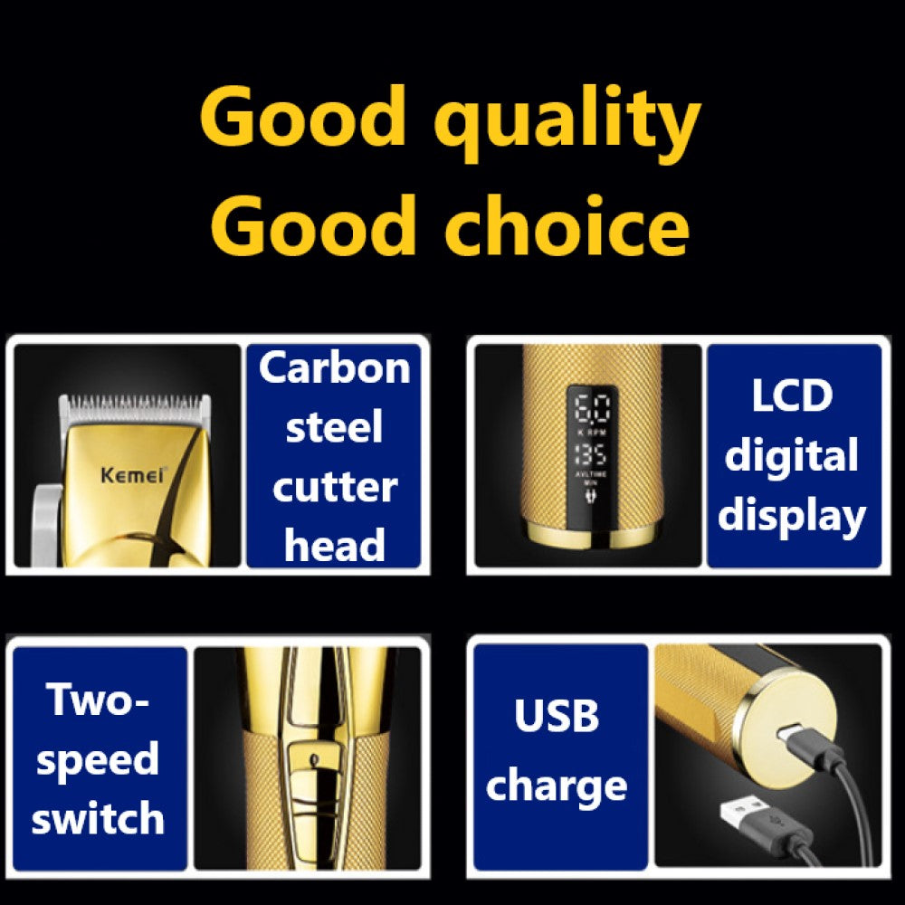 Original kemei km-5096 adjustable powerful 2-speed hair trimmer for men electric hair clipper professional beard haircut rechargeable