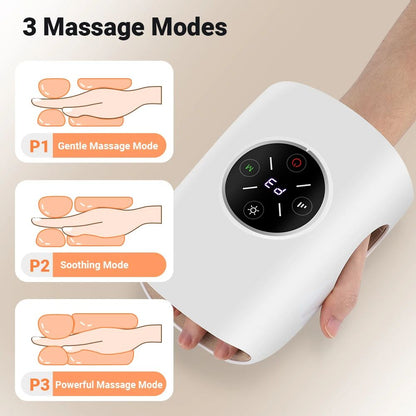 Wireless Electric Hand Massager 3 Modes Airbag Hot Compress Vibration Massage For Finger Palm Fatigue Arthritis Numbness Relax