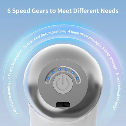 Multi functional mini 3-head fascia gun with multiple levels of vibration massage for deep impact and muscle relaxation massager