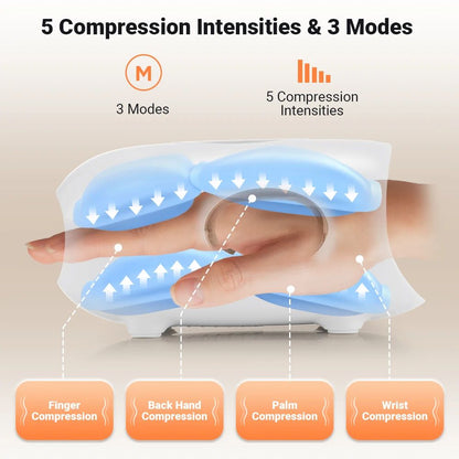 Wireless Electric Hand Massager 3 Modes Airbag Hot Compress Vibration Massage For Finger Palm Fatigue Arthritis Numbness Relax