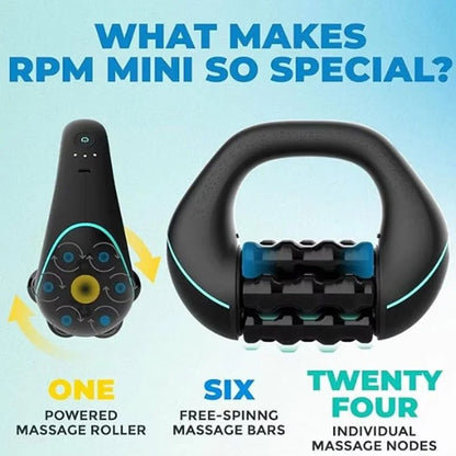 Wireless Rechargeable Rolling Knock Massager for Full Body Deep Tissue Muscle Relief 3 Speed Rotation Powerful Pain Relief