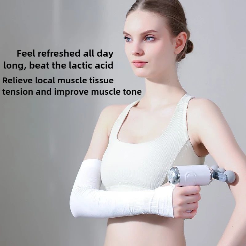 Multi functional mini 3-head fascia gun with multiple levels of vibration massage for deep impact and muscle relaxation massager