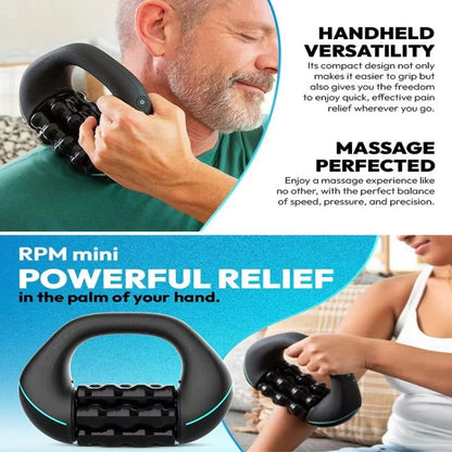 Wireless Rechargeable Rolling Knock Massager for Full Body Deep Tissue Muscle Relief 3 Speed Rotation Powerful Pain Relief