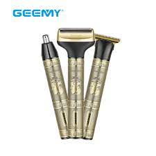 Original Geemy GM-8045 3 In 1 Grooming kit Electric Shaver For Men Ear Nose Beard Hair Trimmer Clipper Electric Rozor Rechargeable