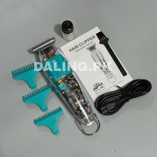 Daling DL-1631 New Full Transparent Visible Body Hair Cutting Machine Cordless Shaver Trimmers Barber Professional Hair Clipper Equipment