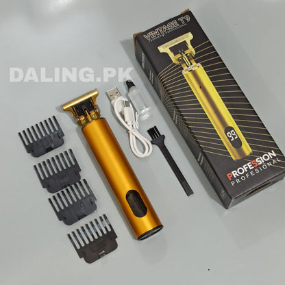 LCD 2 SPEED ADJUSTMENT VINTAGE T9 HAIR TRIMMER POWER DISPLAY - GOLD