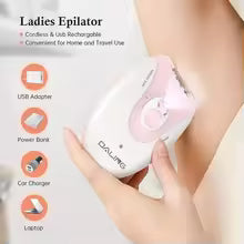 DALING DL-6032 Ladies' electric hair remover - USB rechargeable, stainless steel blade, suitable for underarm and private areas