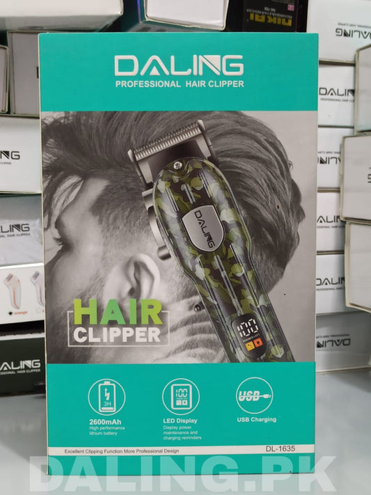 DALING DL-1635 ARMY CAMO Electric Hair Clipper Rechargeable Shaver Beard trimmer Professional Hair Trimmer Cordless Oil head Men Hair Cutting Machine Beard razor