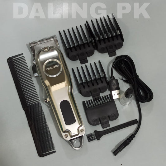 DALING DL-1660 METAL BODYElectric Hair Clipper Rechargeable Shaver Beard trimmer Professional Hair Trimmer Cordless Oil head Men Hair Cutting Machine Beard razor