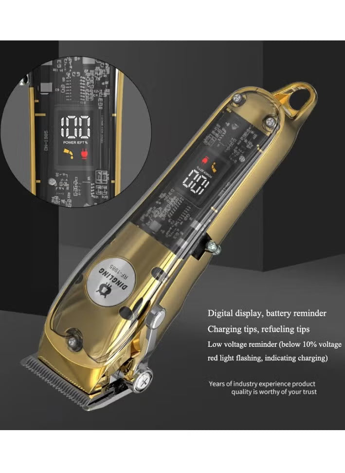 Dingling rf-1985 Men Grooming Hair Trimmer LCD Display Professional Cordless Hair Clipper