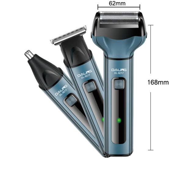 DALING DL-9217 3 In 1 cpmact size Rechargeable Hair Clipper Shaver beard Styling Hair Removal machine