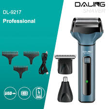 DALING DL-9217 3 In 1 cpmact size Rechargeable Hair Clipper Shaver beard Styling Hair Removal machine