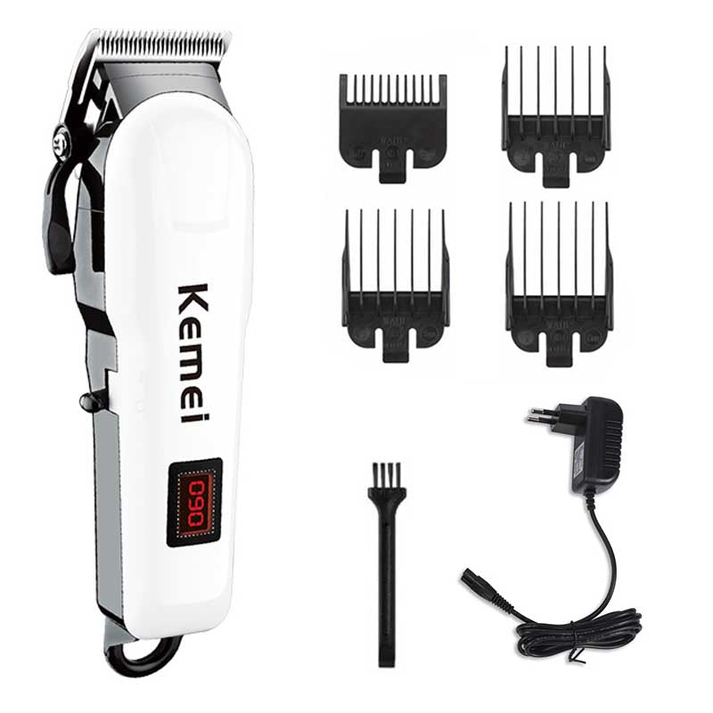 Kemei professional hair clipper adjustable hair trimmer for men electric powerful beard rechargeable hair cut barber machine