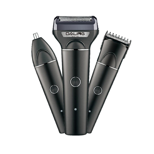 DALING DL-9103 3 In 1 Rechargeable Hair Clipper Shaver beard Styling Hair Removal machine - black