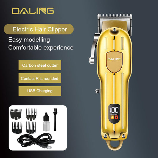 DALING 1538 Electric Hair Clipper Rechargeable Shaver Beard trimmer Professional Hair Trimmer Cordless Oil head Men Hair Cutting Machine Beard razor