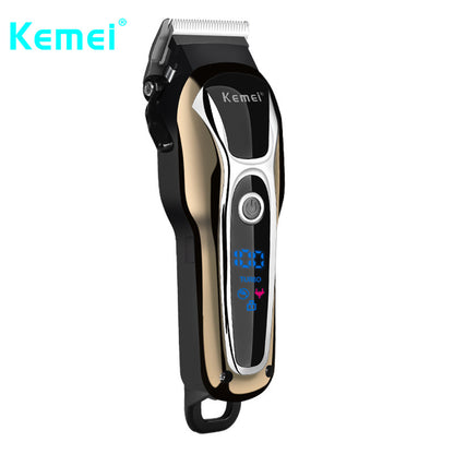 Kemei Professional Hair Clipper Rechargeable Trimmer Men Electric Cutter Hair Cutting Machine LCD Cordless Beard Trimmer KM-1990