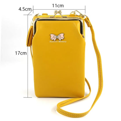 Women Phone Crossbody Bag Pu Leather Mini Shoulder Messenger Bag Travel Portable Coin Purse Card Pouch Bags for Girls Wallets