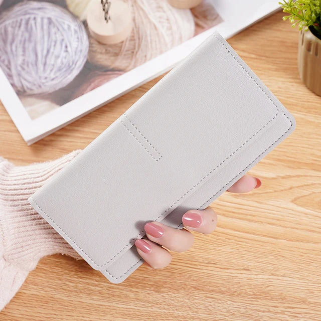 Wallet Long Ultrathin Model High-capacity Card Purse Multi-card Slot Handbag Simple Fashion Multicolor