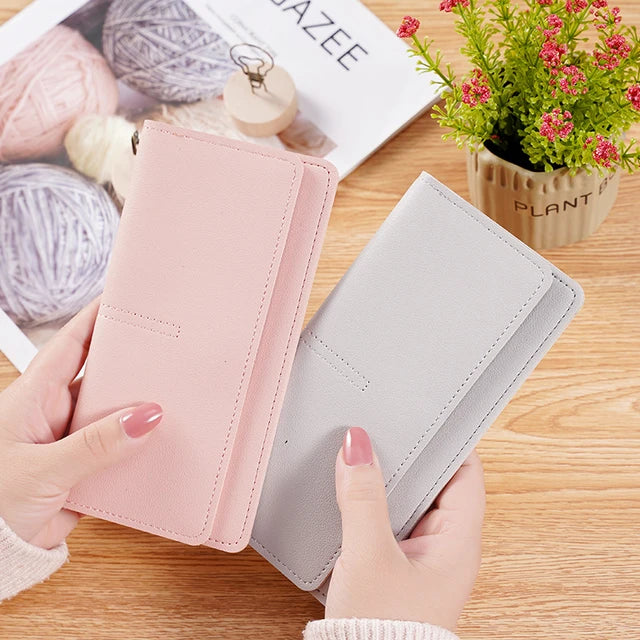 Wallet Long Ultrathin Model High-capacity Card Purse Multi-card Slot Handbag Simple Fashion Multicolor