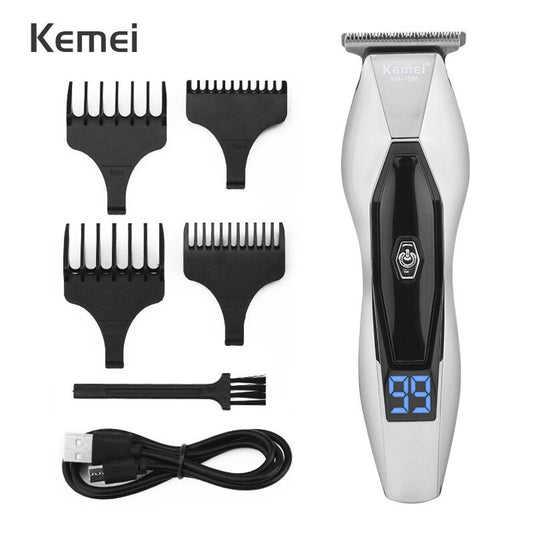 Kemei km-1656 LCD Electric Hair Clipper for Men USB Rechargeable Electric Beard Trimmer Barber Hair Cutting Machine 2 - speed adjustment